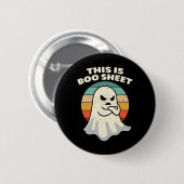 Das ist das Bootblatt Ghost Retro Halloween Kostüm Button (Vorne & Hinten)