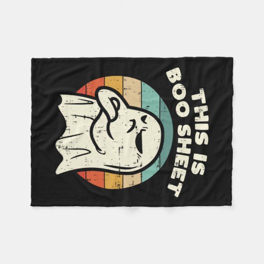 Das ist das Bootblatt Ghost Retro Halloween Kostüm Fleecedecke (Vorderseite (Horizontal))