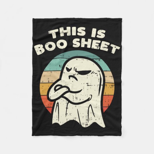 Das ist das Bootblatt Ghost Retro Halloween Kostüm Fleecedecke (Vorderseite)