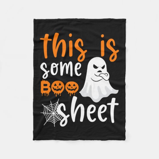 Das ist das Bootblatt Ghost Retro Halloween Kostüm Fleecedecke (Vorderseite)