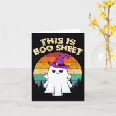 Das ist das Bootblatt Ghost Retro Halloween Kostüm Karte (Gelbe Blume)