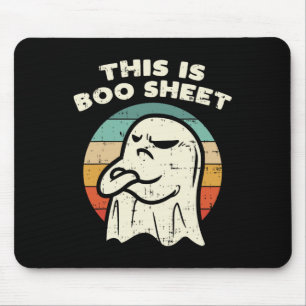 Das ist das Bootblatt Ghost Retro Halloween Kostüm Mousepad