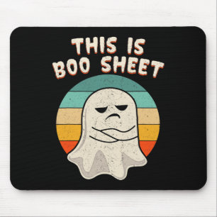 Das ist das Bootblatt Ghost Retro Halloween Kostüm Mousepad
