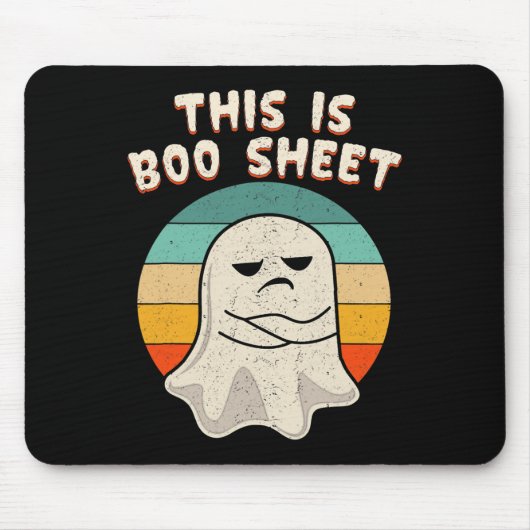Das ist das Bootblatt Ghost Retro Halloween Kostüm Mousepad (Vorne)
