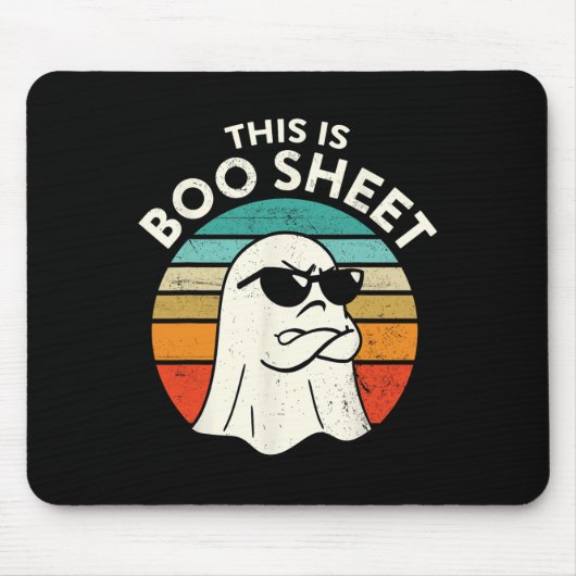 Das ist das Bootblatt Ghost Retro Halloween Kostüm Mousepad (Vorne)