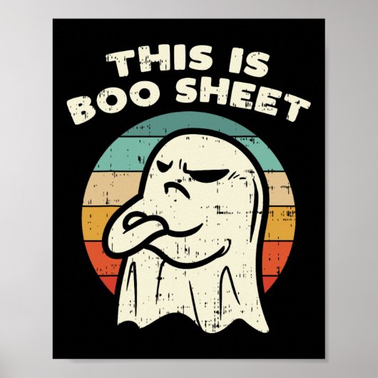 Das ist das Bootblatt Ghost Retro Halloween Kostüm Poster (Vorne)