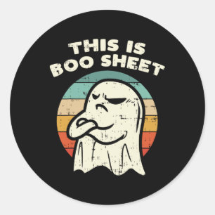 Das ist das Bootblatt Ghost Retro Halloween Kostüm Runder Aufkleber