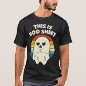 Das ist das Bootschild Ghost Groovy Floral Hallowe T-Shirt (Vorderseite)