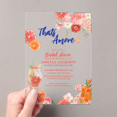 Das ist das Brautparty aus mediterran blauen Flies Acryleinladungen (Insitu (Handheld))