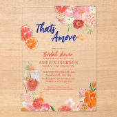 Das ist das Brautparty aus mediterran blauen Flies Acryleinladungen (Vorderseite)