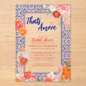 Das ist das Brautparty aus mediterran blauen Flies Acryleinladungen (Vorderseite)