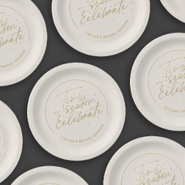 Das ist das Brautparty der Jahreszeit in Beige Win Pappteller