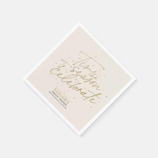 Das ist das Brautparty der Jahreszeit in Beige Win Serviette (Ecke)