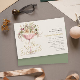 Das ist das Brautparty des Grünen Moos Winter Einladung