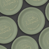 Das ist das Brautparty des Grünen Moos Winter Pappteller