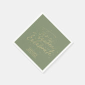 Das ist das Brautparty des Grünen Moos Winter Serviette (Ecke)