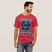Das ist das echte Kitten Alpha Wolf Meme Unhinged T-Shirt (Vorne ganz)