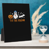 Das ist das Fußball-Halloween-Spooky Pumpkin Fotoplatte (Seite)