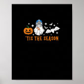 Das ist das Fußball-Halloween-Spooky Pumpkin Poster (Vorne)