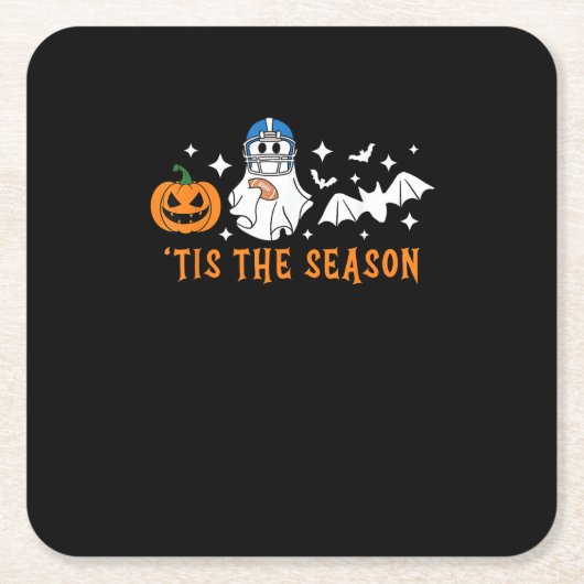 Das ist das Fußball-Halloween-Spooky Pumpkin Rechteckiger Pappuntersetzer (Vorderseite)