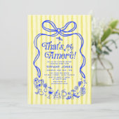 Das ist das italienische Lemons-Brautparty Einladung (Stehend Vorderseite)