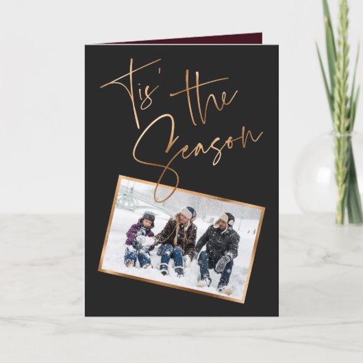 Das ist das Jahreszitat Schwarzes Minimales Foto W Karte (Vorderseite)