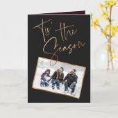 Das ist das Jahreszitat Schwarzes Minimales Foto W Karte (Gelbe Blume)