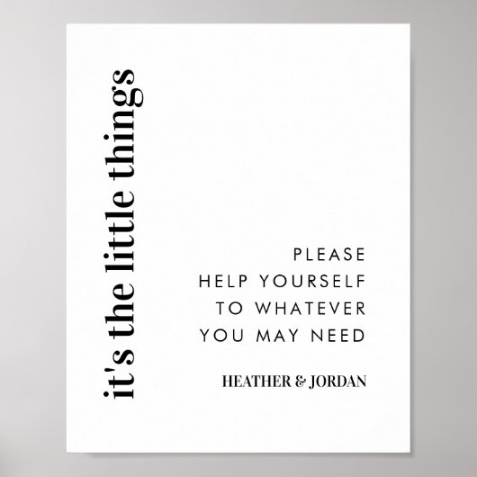 Das ist das kleine Zeichen für das Hochzeitsbad Poster (Vorne)