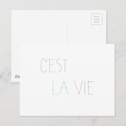 Das ist das Leben Postkarte (Vorne/Hinten)