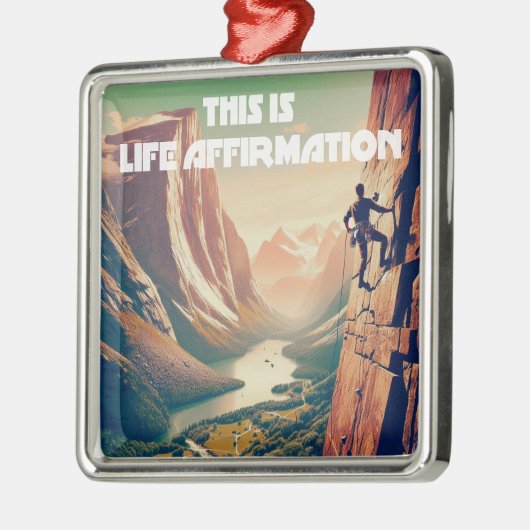 Das ist das lebensbejahende Rock Climbing Ornament Aus Metall (Links)