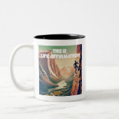 Das ist das lebensbejahende Rock Climbing Zweifarbige Tasse (Links)
