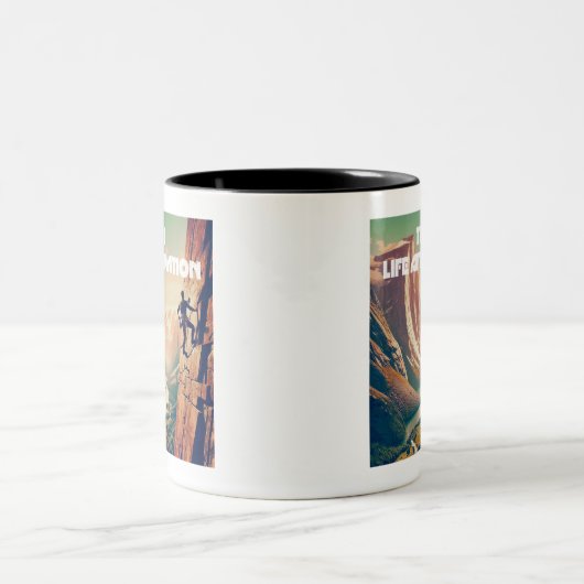 Das ist das lebensbejahende Rock Climbing Zweifarbige Tasse (Mittel)