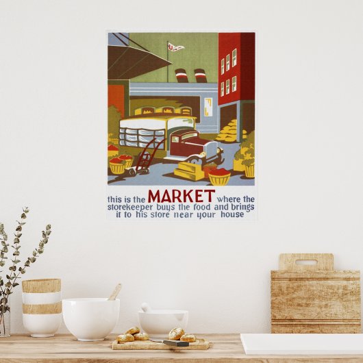 Das ist das Marktplakat Poster (Küche)