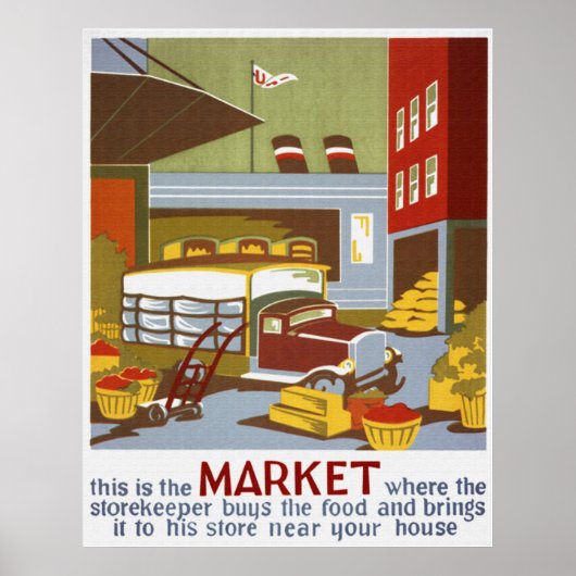 Das ist das Marktplakat Poster (Vorne)