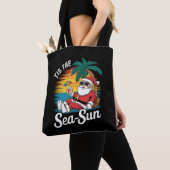 Das ist das Meer Sun Santa Beach Weihnachten im Ju Tasche (Von Nahem)