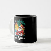 Das ist das Meer Sun Santa Beach Weihnachten im Ju Zweifarbige Tasse (Vorderseite Links)