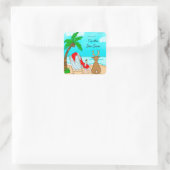 Das ist das Sea-Sun-Snowbird-Weihnachtsfest Quadratischer Aufkleber (Tasche)