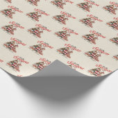 Das ist das Weihnachtswrapping Paper der 50er Jahr Geschenkpapier (Ecke)