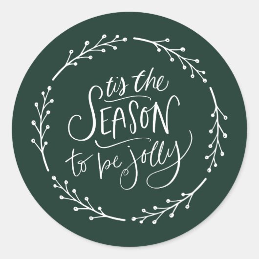 Das ist das weiße Kamingrün der Saison Runder Aufkleber (Vorderseite)