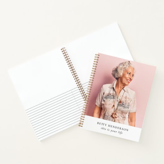 Das ist dein Leben | Elegantes Foto Memory Book Notizblock (Innenseite)