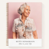 Das ist dein Leben | Elegantes Foto Memory Book Notizblock (Vorderseite)