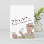 Das ist dein Versuch, diesen Card lustigen Vater z Einladung (Stehend Vorderseite)