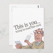 Das ist dein Versuch, diesen Card lustigen Vater z Postkarte (Vorne/Hinten)