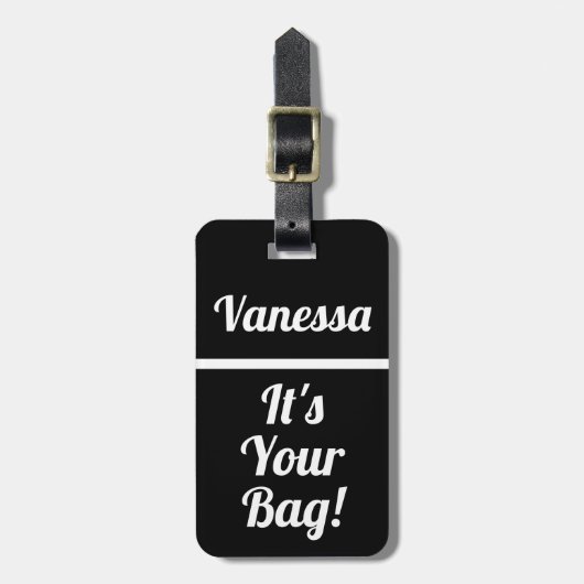 Das ist deine Tasche | Gepäckanhänger für Reisende (Vorderseite vertikal)