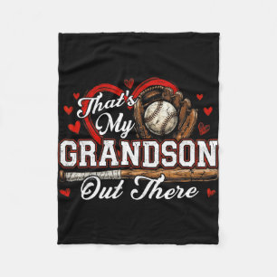 Das ist der Enkel da draußen Frauen Baseball Oma Fleecedecke