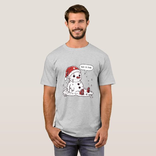 Das ist der feine Melting Snowman T-Shirt (Vorne ganz)