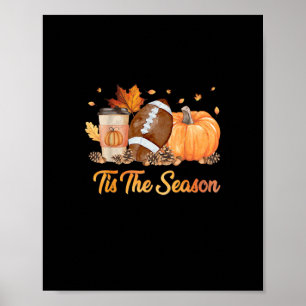 Das ist der Fußball-Herbstsaison-Fußball-Kürbis Poster