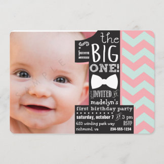 Das ist der große! Einladung zum ersten Geburtstag