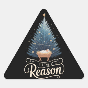 Das ist der Grund Christliche Religiöse Weihnachte Dreieckiger Aufkleber
