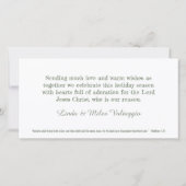 DAS IST DER GRUND Christliche Weihnachtskarte (Rückseite)